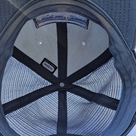 Set Of Two Patagonia Snap Back Trucker Hat Cap Blue Mountains Outdoors - Picture 7 of 8